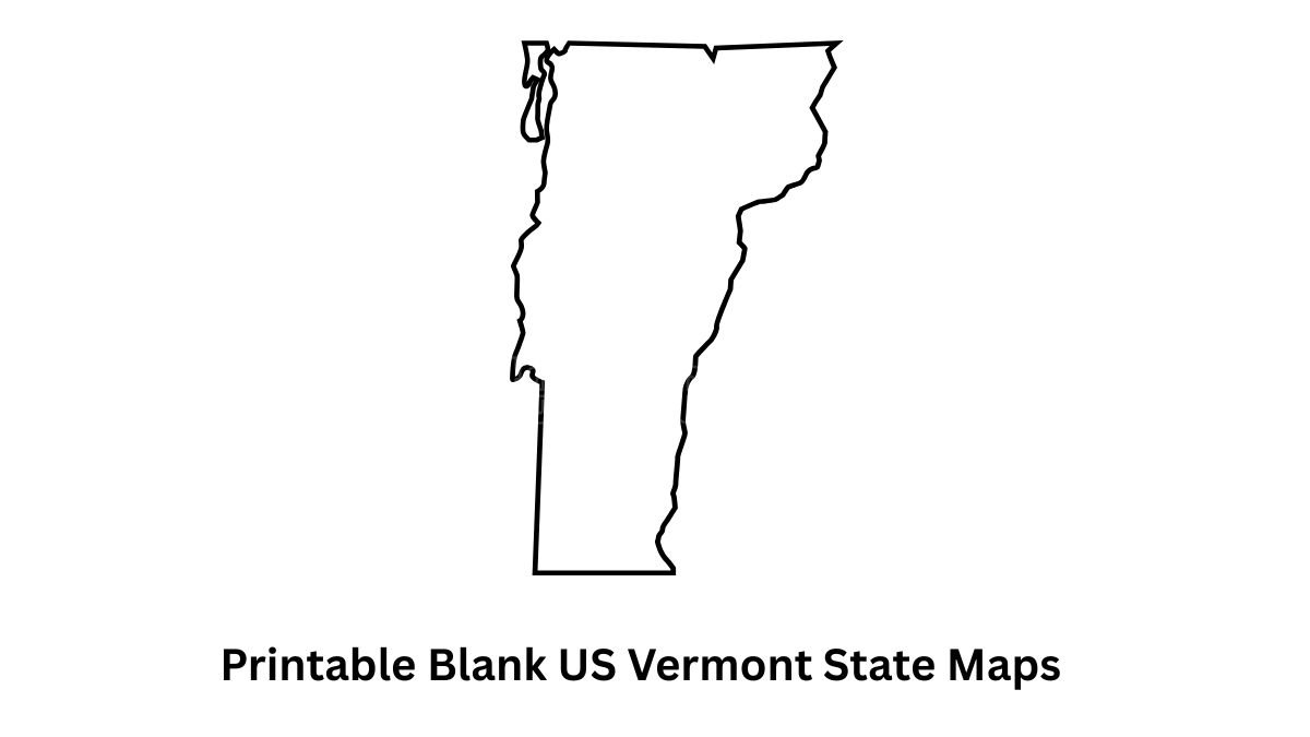 Printable Blank US Vermont State Maps